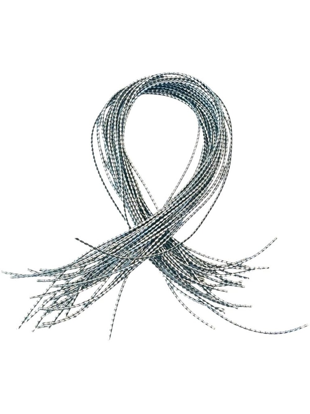 Silver and Black Corded Bolo Tie Strings - 36" - LOT of 25